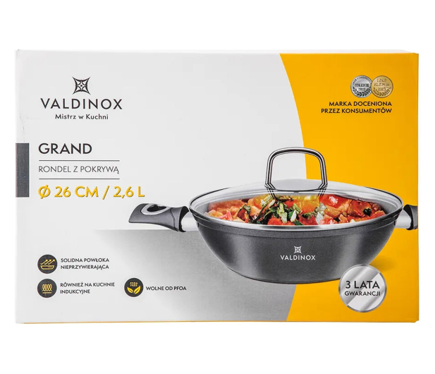 Altom Valdinox Grand rondel 26cm 2,6l. z pokrywą szklaną - 1580502 - zdjęcie 6